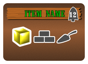 Fulfilling this order requires 1 gold, 1 bricks, and 1 trowel
