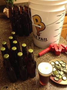 Bottling Ben Franklin's Honey while enjoying Alberti Amber!