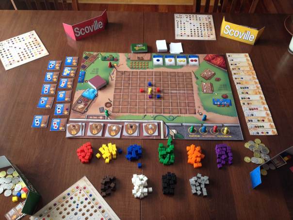Scoville set up for 4 players during a Gaming Weekend of Awesomeness!
