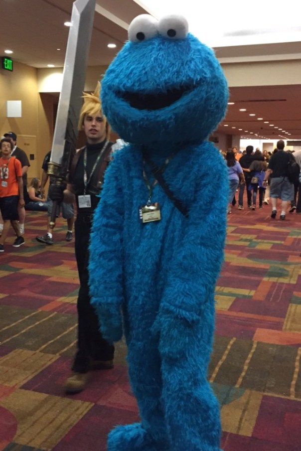 Mark had captured this sweet cookie monster costume and shared the picture with me and now I'm sharing it with you.